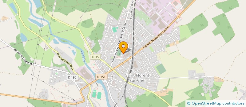 localisation de l'entreprise MADAME CAROLINE LEDOUX  SAINT-FLORENT-SUR-CHER