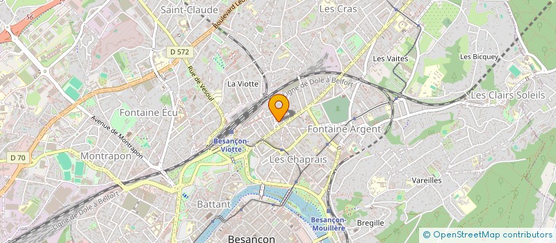 localisation de l'entreprise MADAME CAROLINE LEFEBVRE  BESANCON