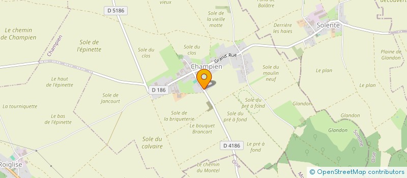 localisation de l'entreprise MADAME CAROLINE LEMAIRE  CHAMPIEN