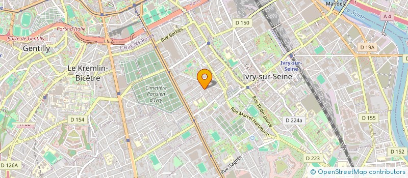 localisation de l'entreprise MADAME CAROLINE LONGLLINE  IVRY-SUR-SEINE