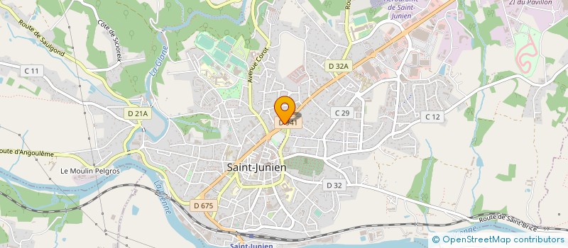 localisation de l'entreprise MADAME CAROLINE LORIOT  SAINT-JUNIEN