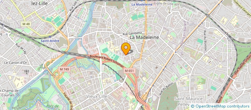 localisation de l'entreprise MADAME CAROLINE MARECAUX à LA MADELEINE