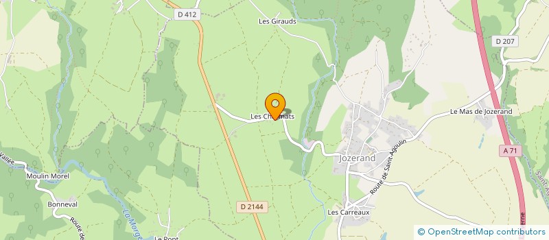 localisation de l'entreprise MADAME CAROLINE MARTY  JOZERAND