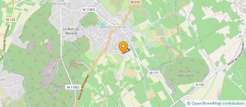 localisation de l'entreprise MADAME CAROLINE MENARD  RESTINCLIERES