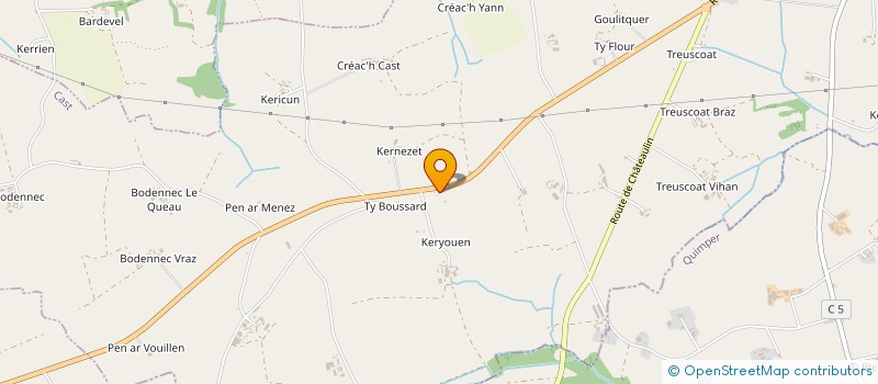 localisation de l'entreprise MADAME CAROLINE MEVELEC  CAST