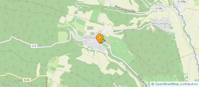 localisation de l'entreprise MADAME CAROLINE MIGNARDOT  CHEVANNES