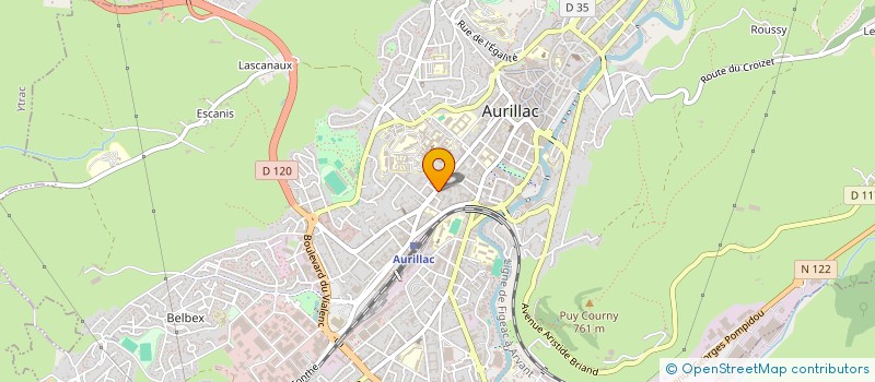 localisation de l'entreprise MADAME CAROLINE MOREAU à AURILLAC