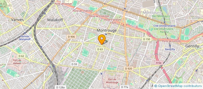 localisation de l'entreprise MADAME CAROLINE NOIRET  MONTROUGE