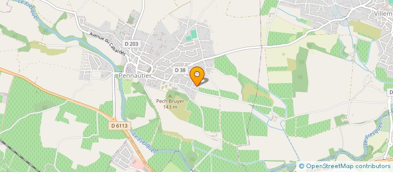 localisation de l'entreprise MADAME CAROLINE OUDET  PENNAUTIER