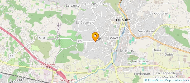 localisation de l'entreprise MADAME CAROLINE PAGANELLI  OLLIOULES