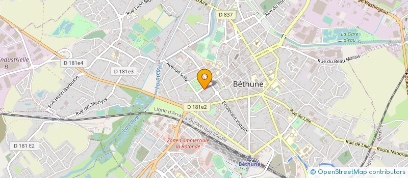 localisation de l'entreprise MADAME CAROLINE PARENT à BETHUNE