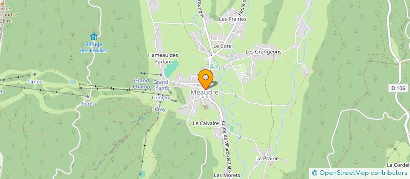 localisation de l'entreprise MADAME CAROLINE PEDUSSAUT  AUTRANS-MEAUDRE EN VERCORS