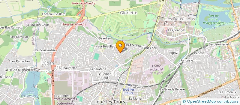 localisation de l'entreprise MADAME CAROLINE PELLETIER  JOUE-LES-TOURS