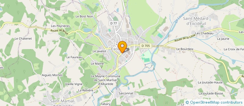 localisation de l'entreprise MADAME CAROLINE PENET-CARRU  EXCIDEUIL