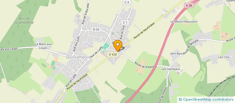 localisation de l'entreprise MADAME CAROLINE PERMENTIER  QUINCAMPOIX