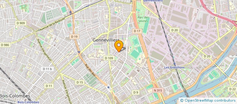 localisation de l'entreprise MADAME CAROLINE PIERRE à GENNEVILLIERS