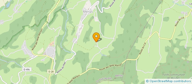 localisation de l'entreprise MADAME CAROLINE PIERRIER  MERLAS