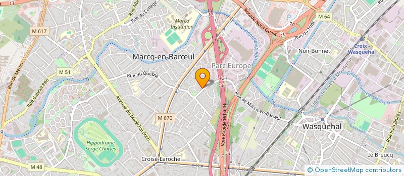 localisation de l'entreprise MADAME CAROLINE PINABIAU à MARCQ-EN-BARŒUL