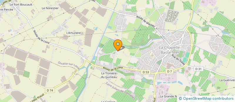 localisation de l'entreprise MADAME CAROLINE PINEAU  DIVATTE-SUR-LOIRE