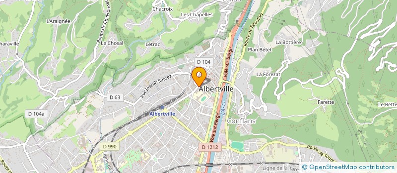 localisation de l'entreprise MADAME CAROLINE POCARD  ALBERTVILLE