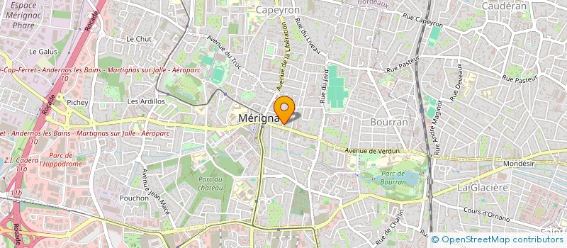 localisation de l'entreprise MADAME CAROLINE POURTE  MERIGNAC