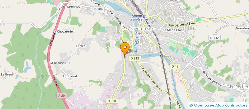 localisation de l'entreprise MADAME CAROLINE PRUNET à ARGENTON-SUR-CREUSE