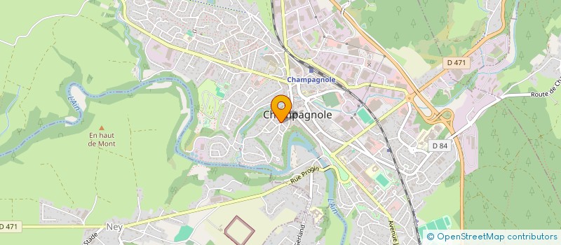 localisation de l'entreprise MADAME CAROLINE RAYMOND  CHAMPAGNOLE