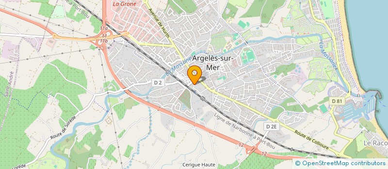 localisation de l'entreprise MADAME CAROLINE RIEU DE PEY  ARGELES-SUR-MER