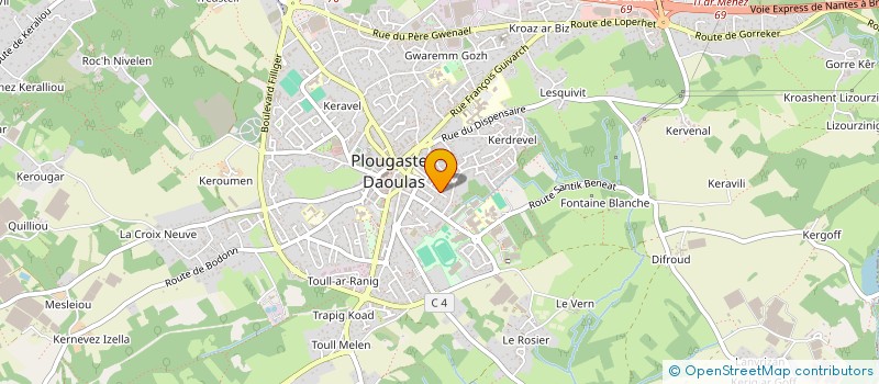 localisation de l'entreprise MADAME CAROLINE ROSEC  PLOUGASTEL-DAOULAS