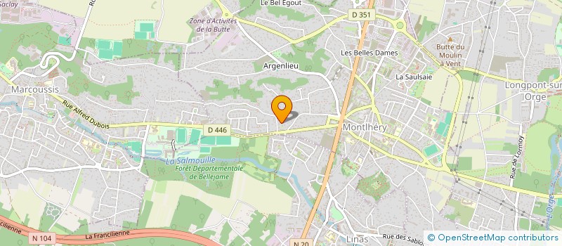 localisation de l'entreprise MADAME CAROLINE ROULLEAU à MONTLHERY