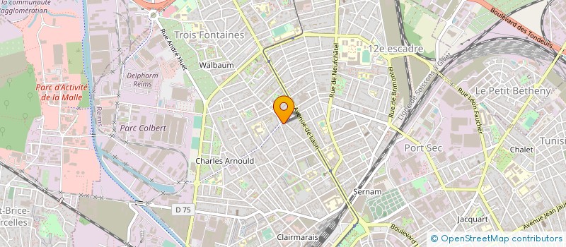localisation de l'entreprise MADAME CAROLINE ROUSSELLE  REIMS