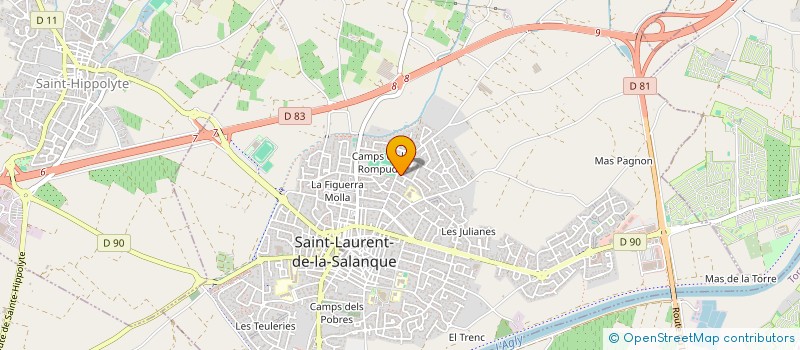 localisation de l'entreprise MADAME CAROLINE RUSSELL  SAINT-LAURENT-DE-LA-SALANQUE