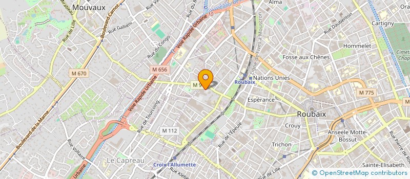 localisation de l'entreprise MADAME CAROLINE SAUTET à ROUBAIX