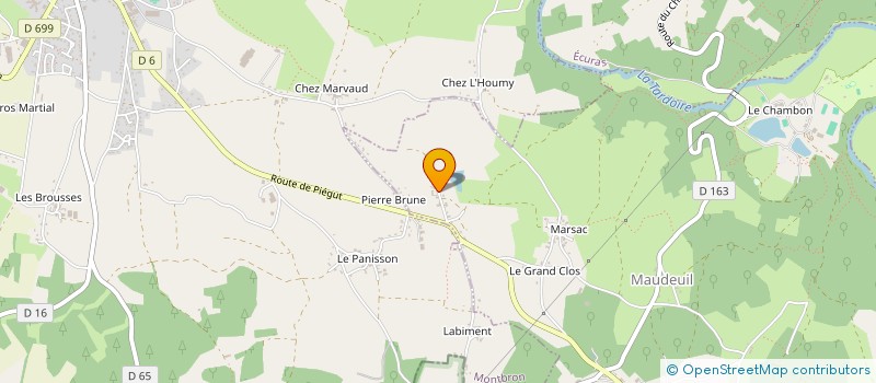 localisation de l'entreprise MADAME CAROLINE SOURY à EYMOUTHIERS
