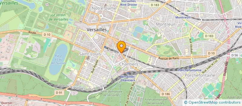 localisation de l'entreprise MADAME CAROLINE THERON à VERSAILLES