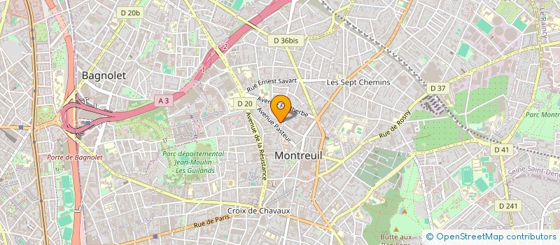 localisation de l'entreprise MADAME CAROLINE THIERY à MONTREUIL
