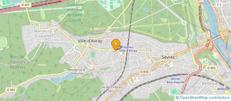 localisation de l'entreprise MADAME CAROLINE THOMAS  VILLE-D'AVRAY