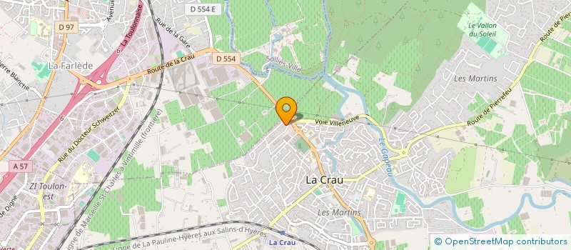 localisation de l'entreprise MADAME CAROLINE TINET  LA CRAU