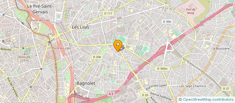 localisation de l'entreprise MADAME CAROLINE VAILLANT  BAGNOLET