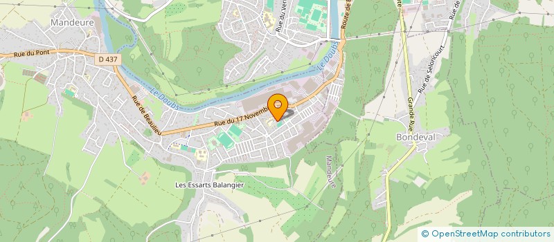 localisation de l'entreprise MADAME CAROLINE VALENTIN  MANDEURE