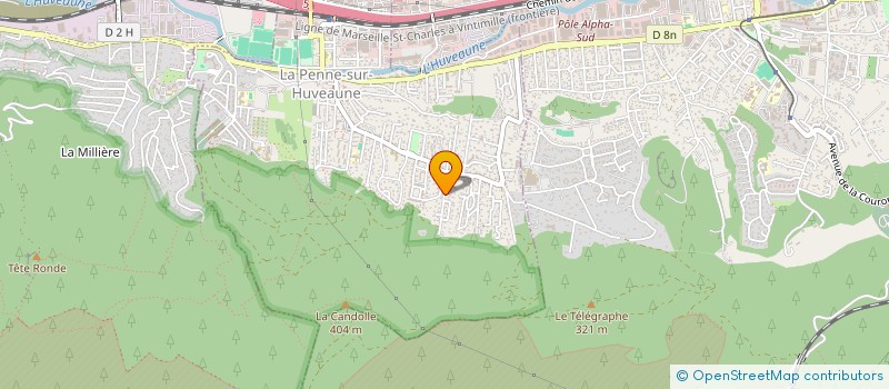 localisation de l'entreprise MADAME CAROLINE VENAUT  LA PENNE-SUR-HUVEAUNE