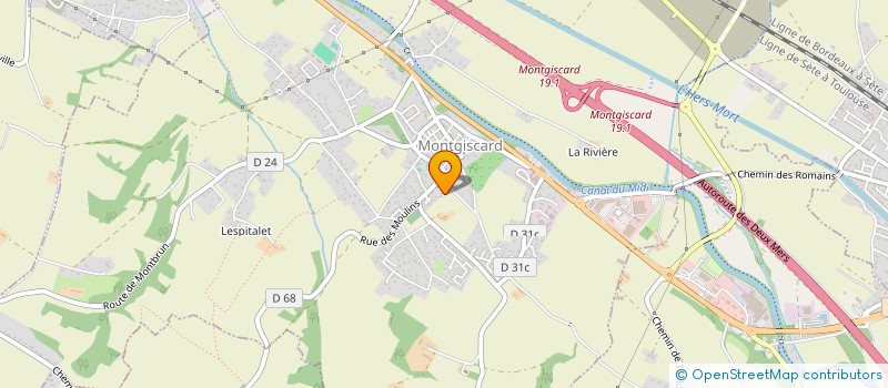 localisation de l'entreprise MADAME CAROLINE VIDAL à MONTGISCARD