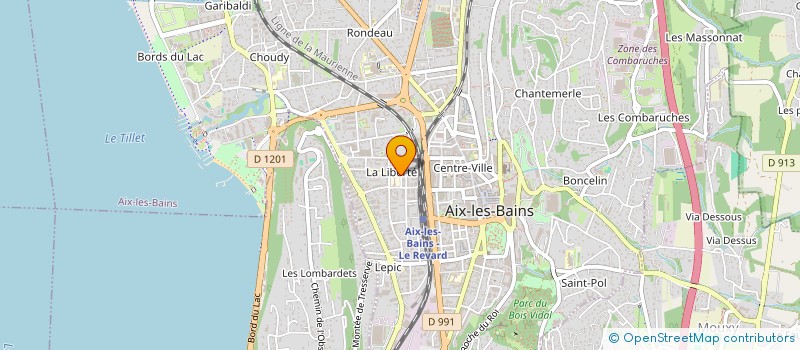 localisation de l'entreprise MADAME CAROLINE VITTET à AIX LES BAINS