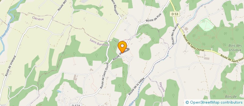 localisation de l'entreprise MADAME CAROLINE VOSSIER  SAINT-BARDOUX