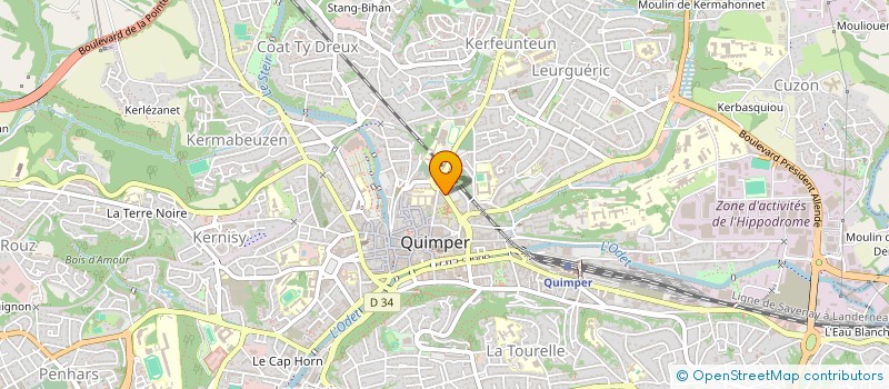 localisation de l'entreprise MADAME CAROLINE WALTHER à QUIMPER