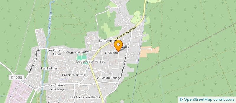 localisation de l'entreprise MADAME CAROLYN GONCALVES à LEGE-CAP-FERRET