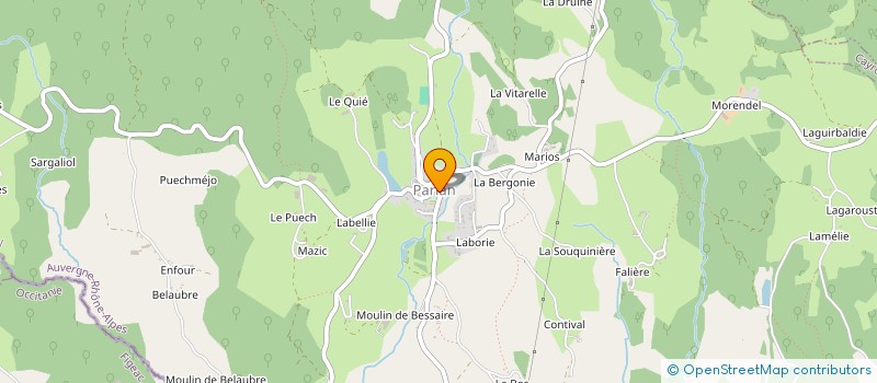 localisation de l'entreprise MADAME CASSANDRA COURVOISIER à PARLAN