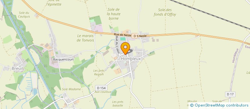 localisation de l'entreprise MADAME CASSANDRA DI GIULIO  HOMBLEUX