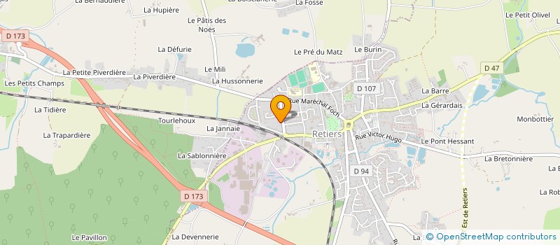 localisation de l'entreprise MADAME CASSANDRA LAVIGNE  RETIERS