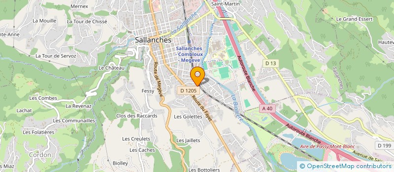 localisation de l'entreprise MADAME CASSANDRA PONCHAUD-MUNOZ  SALLANCHES